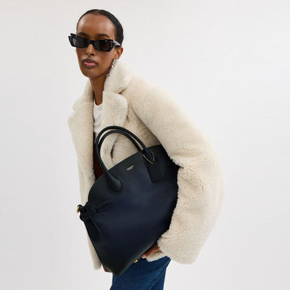 Coach Soft Empire Carryall Bag 40 Brass Dark Navy