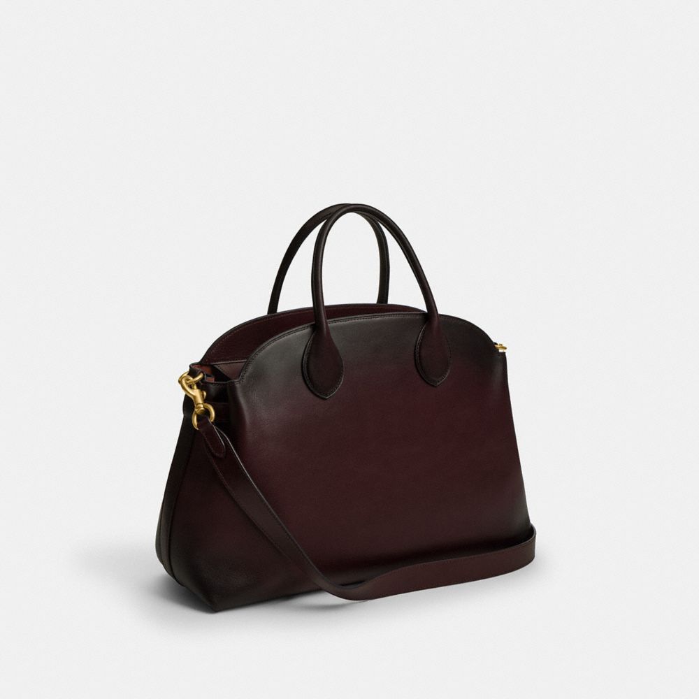 Coach Soft Empire Carryall Bag 40 Brass Merlot