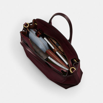 Coach Soft Empire Carryall Bag 40 Brass Merlot