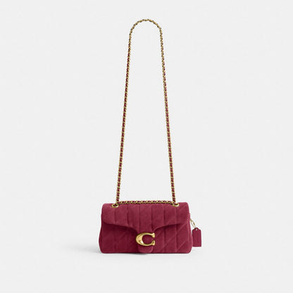 Coach Tabby Shoulder Bag 26 With Quilting Brass Dark Fuchsia