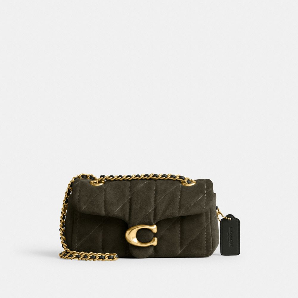 Tabby Shoulder Bag 20 With Quilting Brass-Olive Brass-Olive