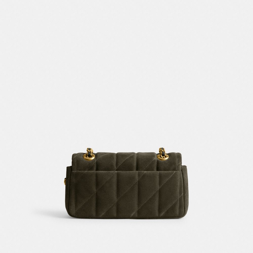 Tabby Shoulder Bag 20 With Quilting Brass-Olive Brass-Olive