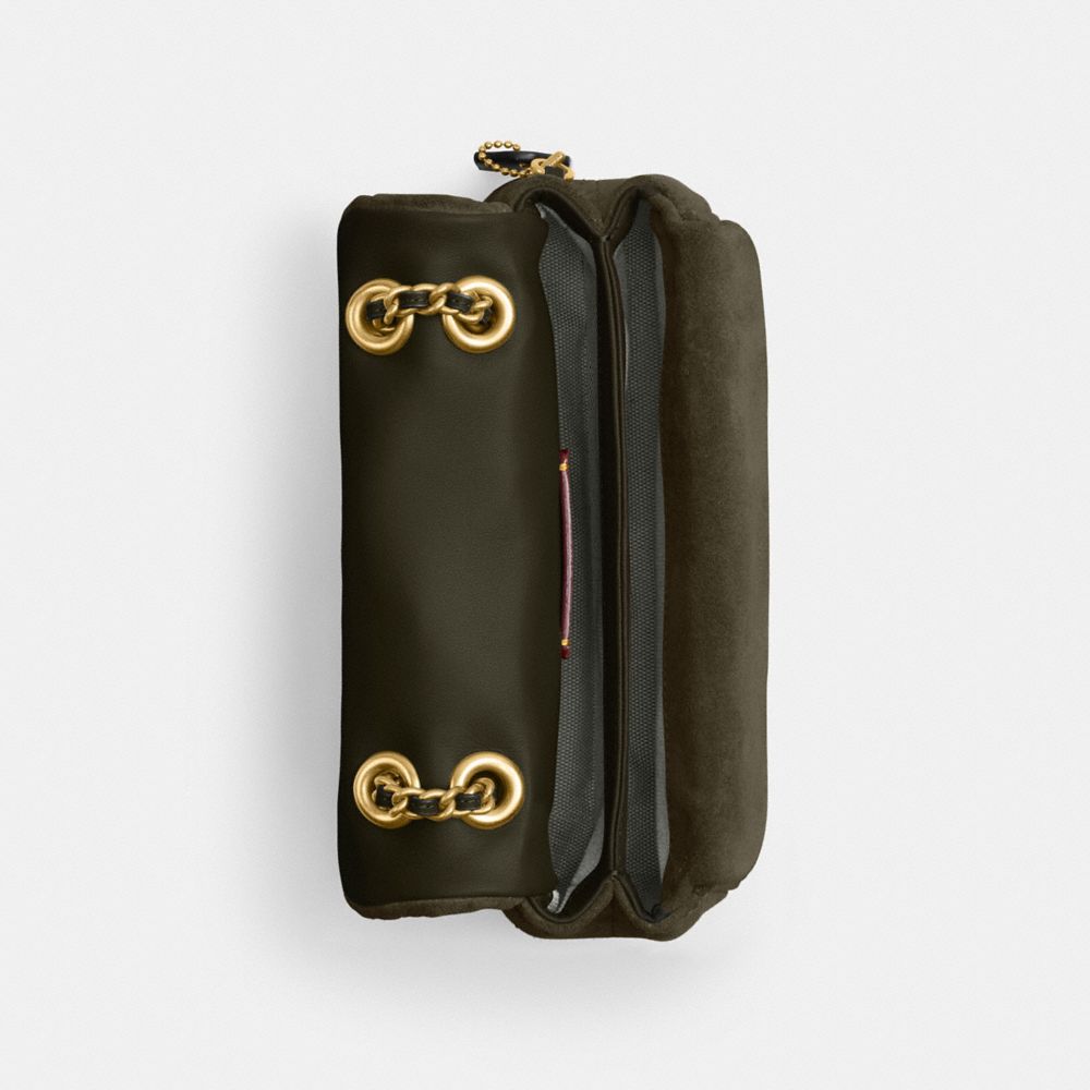 Tabby Shoulder Bag 20 With Quilting Brass-Olive Brass-Olive