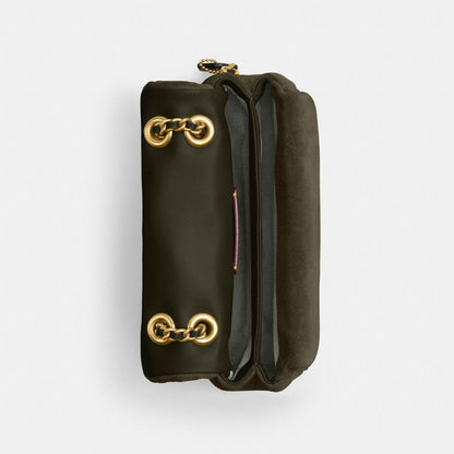 Tabby Shoulder Bag 20 With Quilting Brass-Olive Brass-Olive