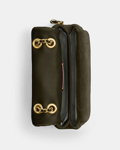 Tabby Shoulder Bag 20 With Quilting Brass-Olive Brass-Olive