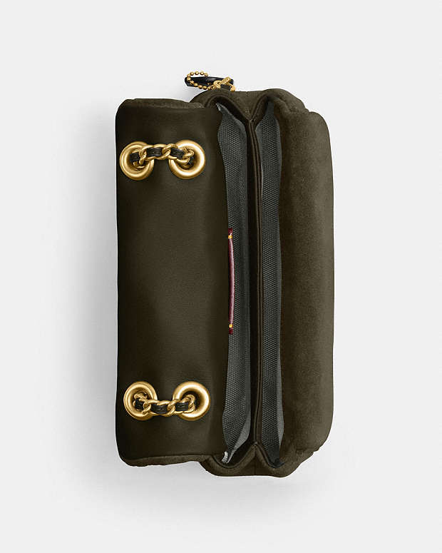 Tabby Shoulder Bag 20 With Quilting Brass-Olive Brass-Olive