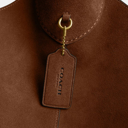 Brooklyn Shoulder Bag 39 Suede-Brass-Warm Brown Suede-Brass-Warm Brown
