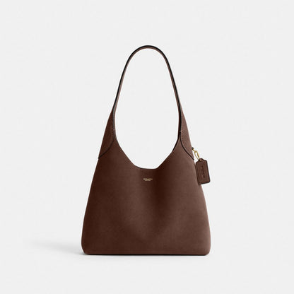 Coach Brooklyn Shoulder Bag 28 Brass Dark Chocolate