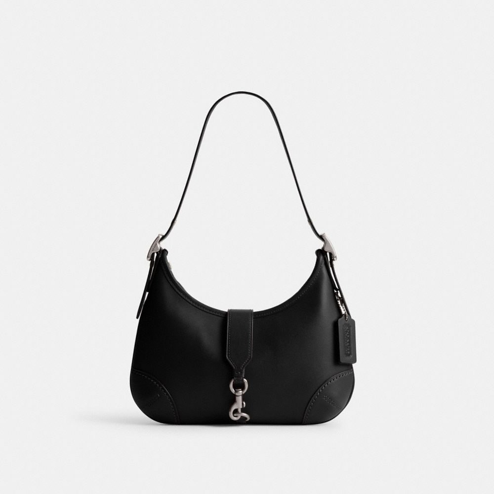 Coach Hamptons Hobo Bag Silver Black