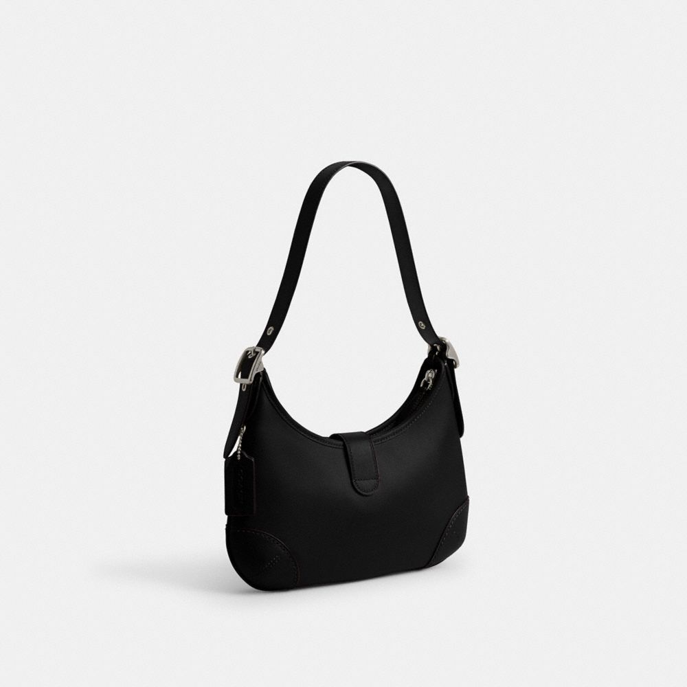 Coach Hamptons Hobo Bag Silver Black