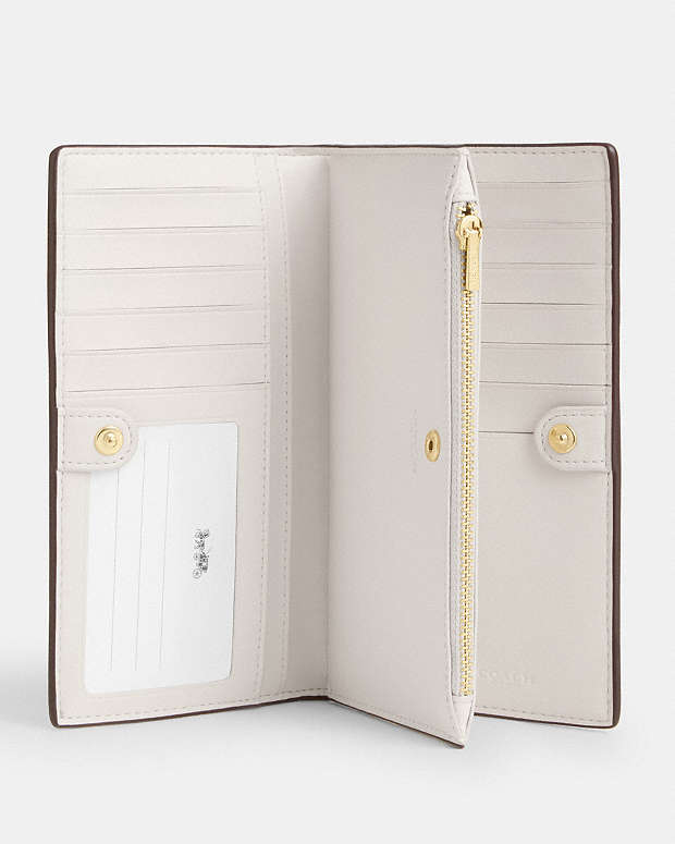 Slim Zip Wallet In Signature Canvas Signature Canvas-Gold-Sand-Chalk Signature Canvas-Gold-Sand-Chalk
