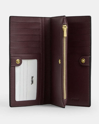 Slim Zip Wallet In Signature Canvas Signature Canvas-Im-Black Currant Signature Canvas-Im-Black Currant