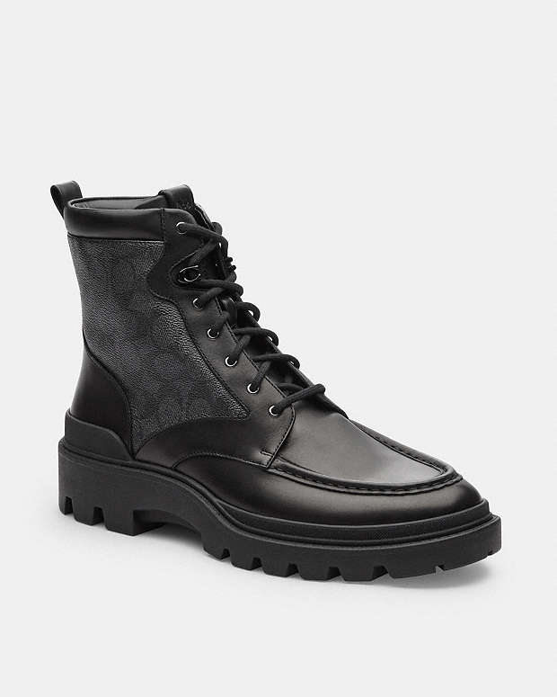 Connor Boot In Signature Canvas Black Black