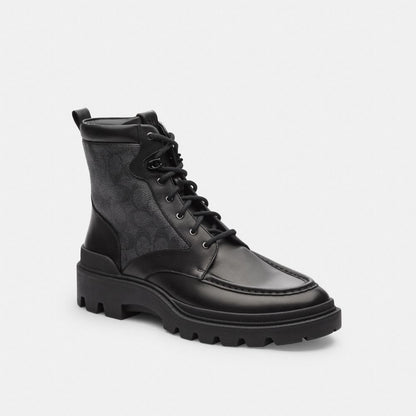 Coach Connor Boot In Signature Canvas Black