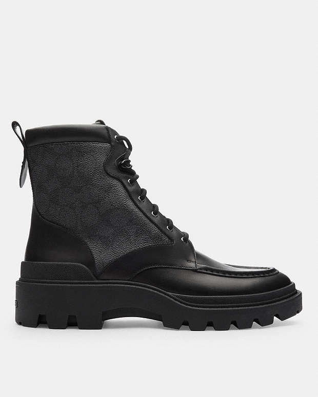 Connor Boot In Signature Canvas Black Black