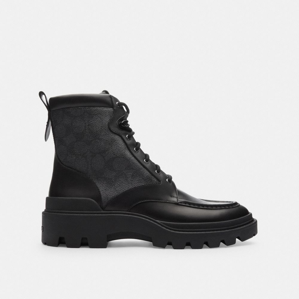 Coach Connor Boot In Signature Canvas Black
