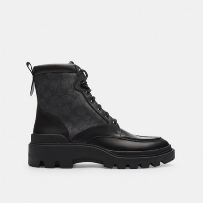 Coach Connor Boot In Signature Canvas Black