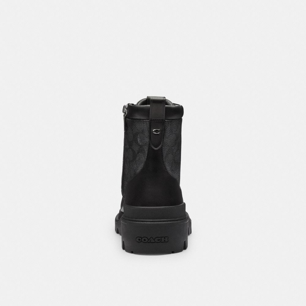 Coach Connor Boot In Signature Canvas Black
