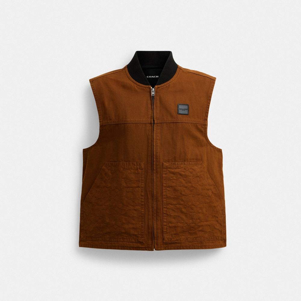 Coach Work Vest Brown