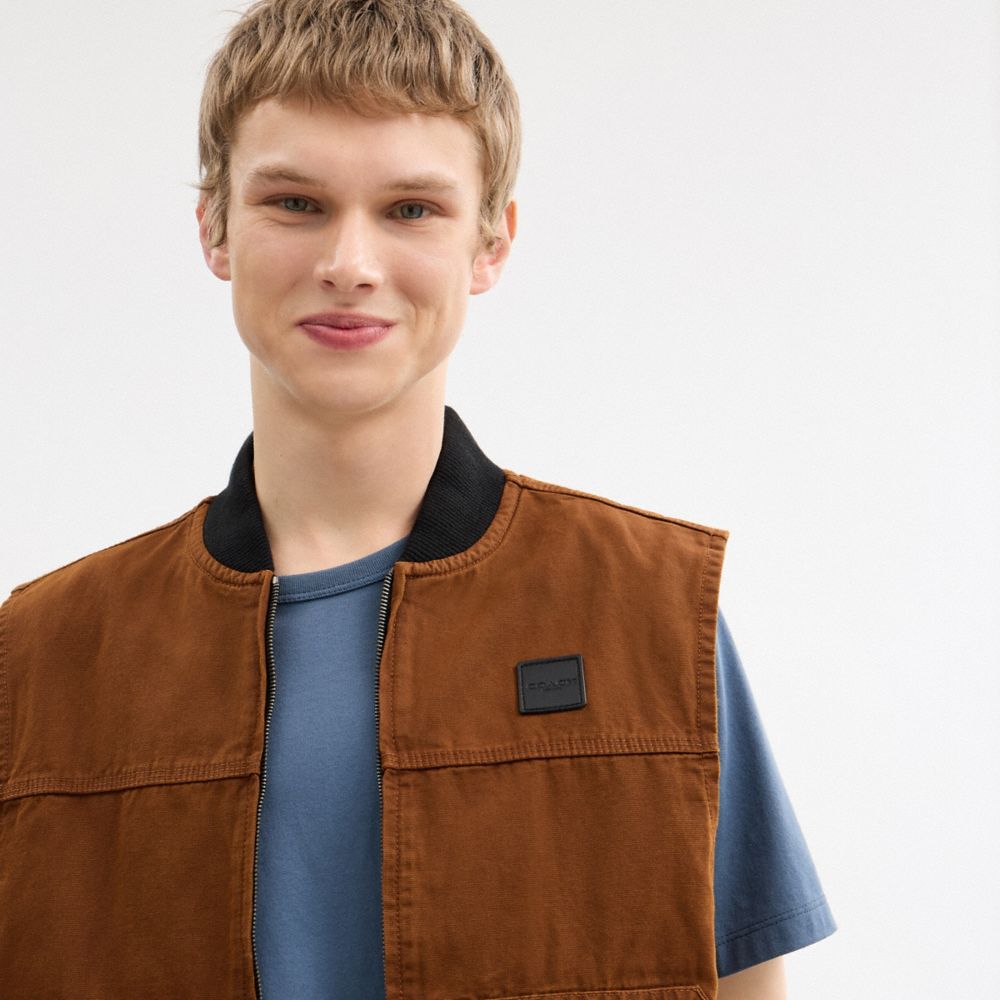 Coach Work Vest Brown