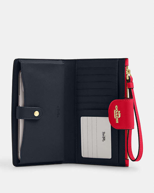 Phone Wallet In Signature Canvas Signature Canvas-Im-Denim-Bold Red Signature Canvas-Im-Denim-Bold Red