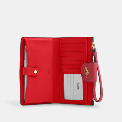 Coach Phone Wallet In Signature Canvas Gold