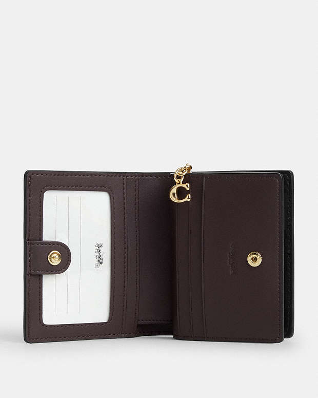 Snap Wallet In Signature Canvas Signature Canvas-Gold-Walnut-Black Signature Canvas-Gold-Walnut-Black