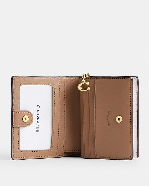 Snap Wallet In Signature Canvas Signature Canvas-Gold-Sand-Chalk Signature Canvas-Gold-Sand-Chalk