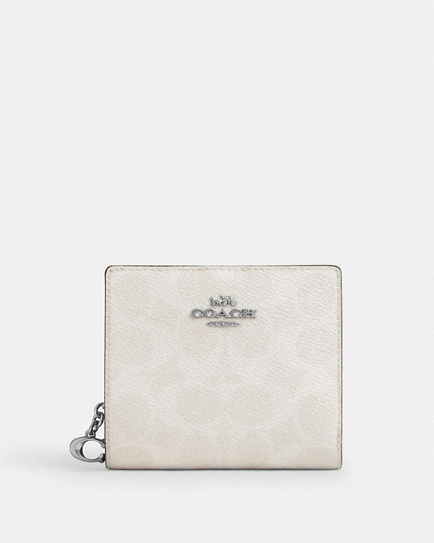 Snap Wallet In Signature Canvas Signature Canvas-Sv-White-Chalk Signature Canvas-Sv-White-Chalk