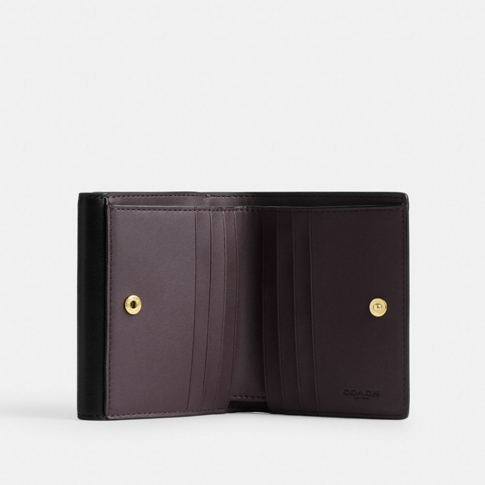 Eliza Small Wallet In Signature Canvas Signature Canvas-Gunmetal-Black Signature Canvas-Gunmetal-Black