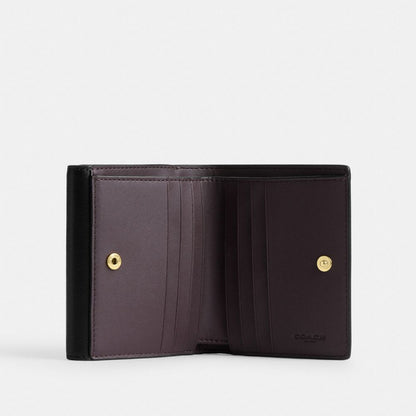 Eliza Small Wallet In Signature Canvas Signature Canvas-Gunmetal-Black Signature Canvas-Gunmetal-Black