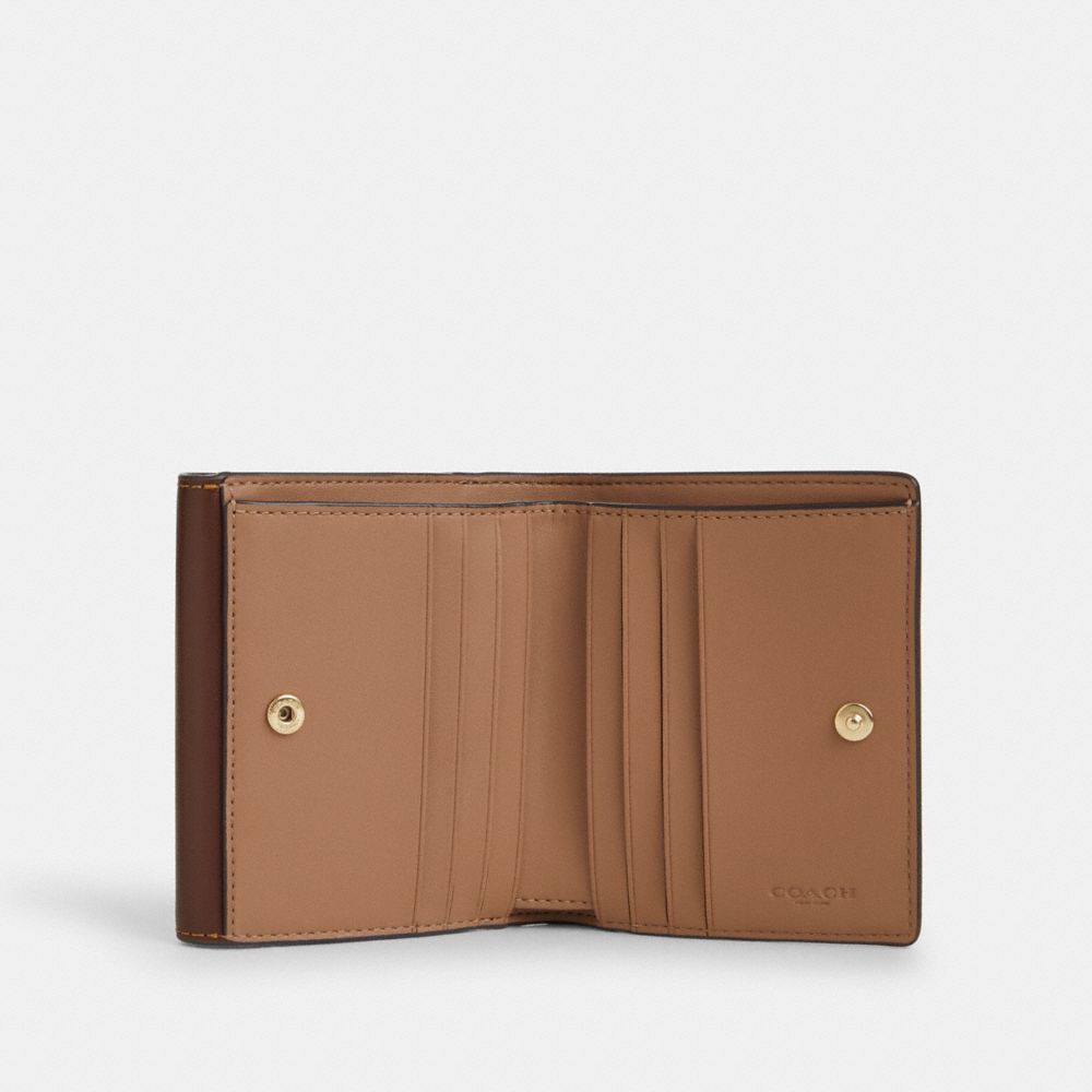 Eliza Small Wallet In Signature Canvas Signature Canvas-Gunmetal-Black Signature Canvas-Gunmetal-Black