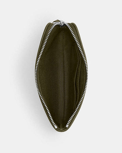 Corner Zip Wristlet In Signature Jacquard Non Leather-Silver-Olive Drab-Olive Drab Non Leather-Silver-Olive Drab-Olive Drab