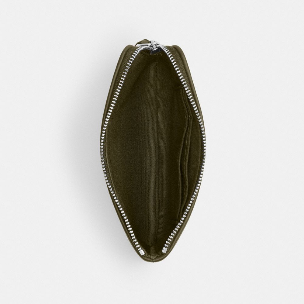 Corner Zip Wristlet In Signature Jacquard Non Leather-Silver-Olive Drab-Olive Drab Non Leather-Silver-Olive Drab-Olive Drab