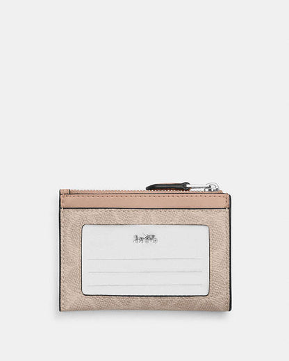 Mini Skinny Id Case In Signature Canvas Signature Canvas-Silver-Sand-Taupe Signature Canvas-Silver-Sand-Taupe