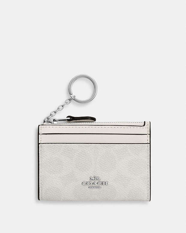 Mini Skinny Id Case In Signature Canvas Signature Canvas-Sv-White-Chalk Signature Canvas-Sv-White-Chalk