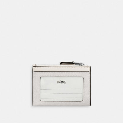 Coach Mini Skinny ID Case In Signature Canvas Silver/White/Chalk
