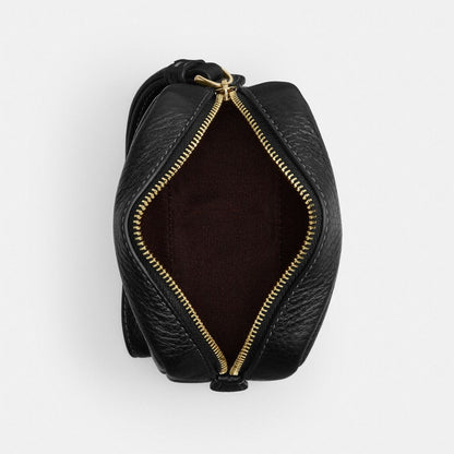 Coach Pouch Wristlet Gold Black