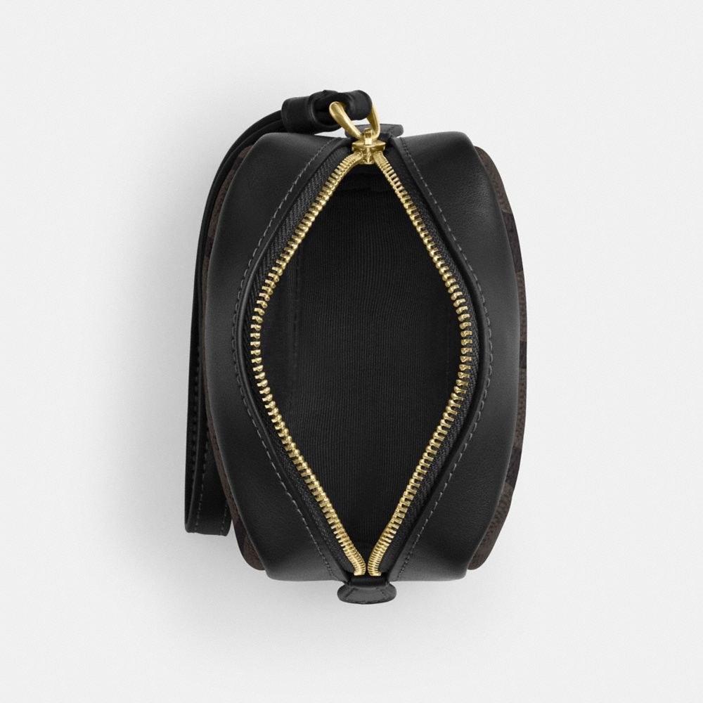 Pouch Wristlet In Signature Canvas Signature Canvas-Gold-Walnut-Black Signature Canvas-Gold-Walnut-Black