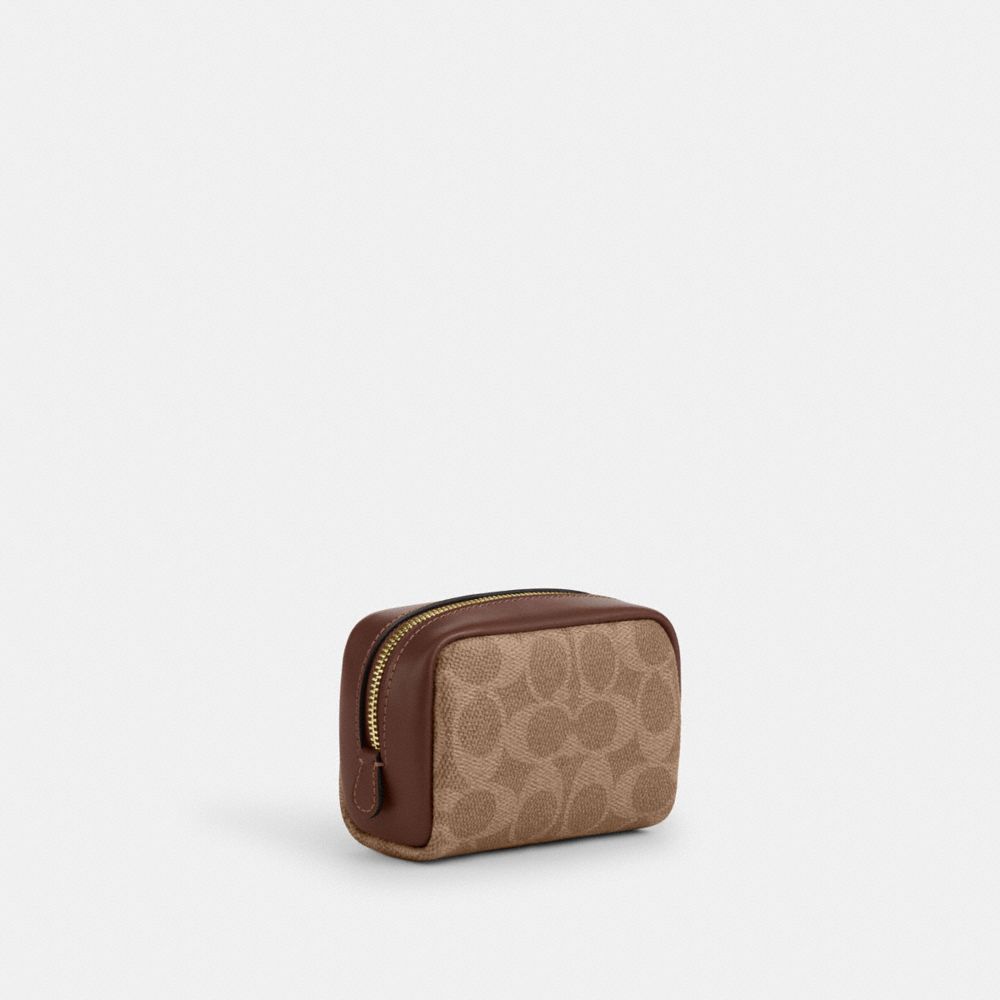 Pouch Wristlet In Signature Canvas Signature Canvas-Gold-Tan-Brown Signature Canvas-Gold-Tan-Brown