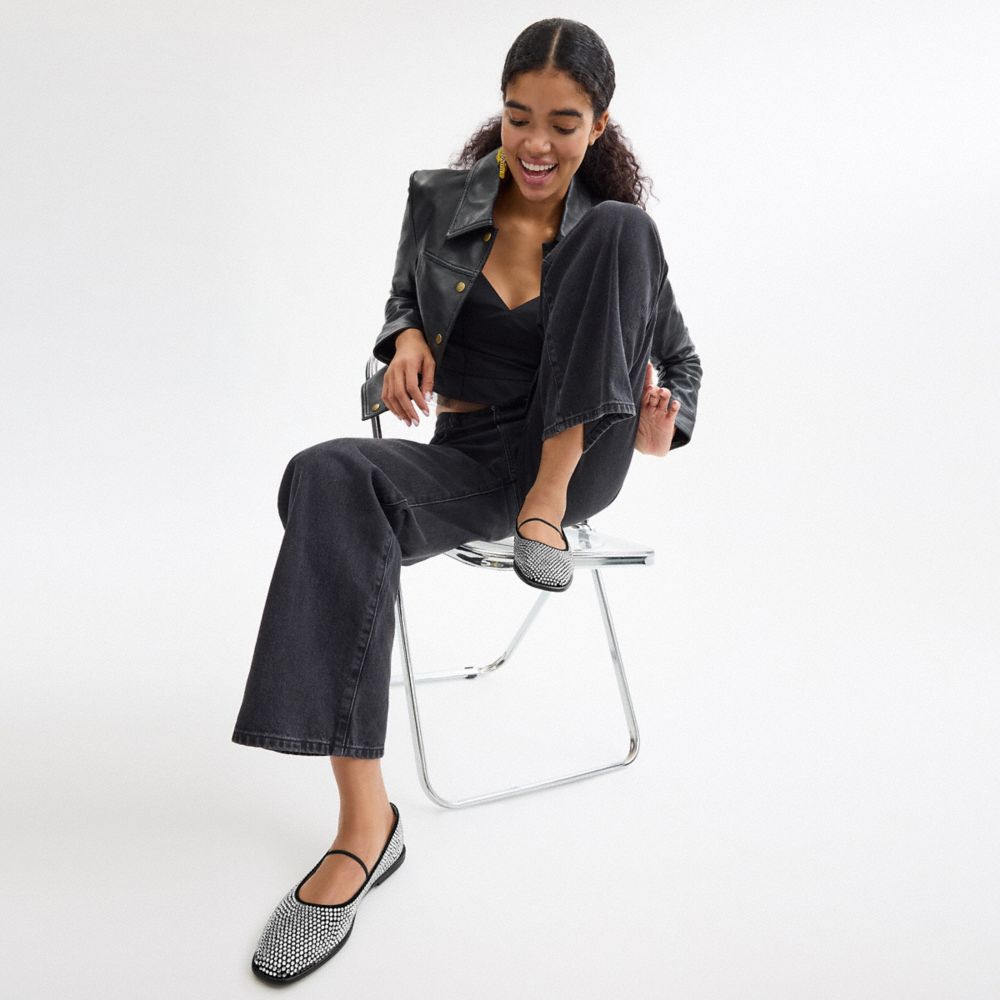 Coach Emilia Mary Jane With Crystal Black