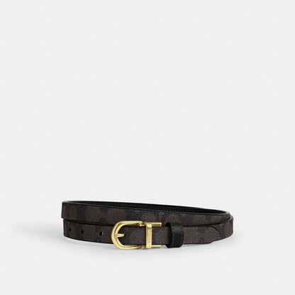 Coach Classic Buckle Cut To Size Reversible Belt, 18 Mm Gold Walnut Black