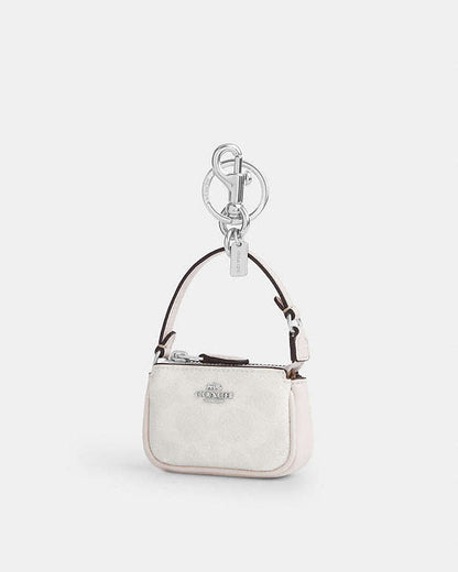 Mini Nolita Bag Charm In Signature Canvas Signature Canvas-Sv-White-Chalk Signature Canvas-Sv-White-Chalk