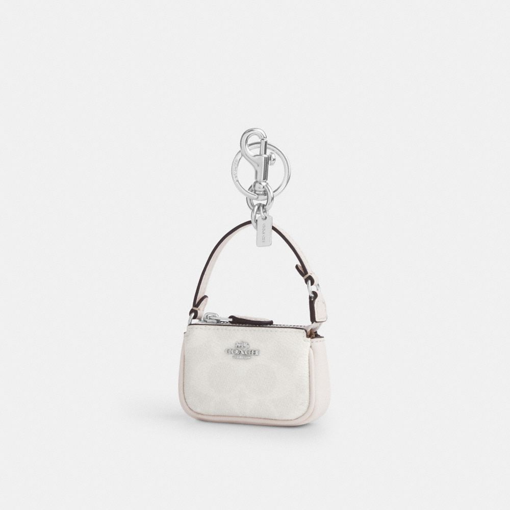 Mini Nolita Bag Charm In Signature Canvas Signature Canvas-Sv-White-Chalk Signature Canvas-Sv-White-Chalk