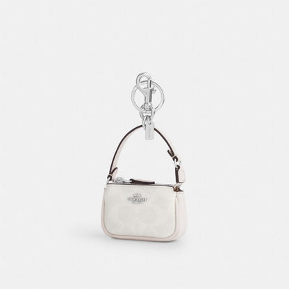 Mini Nolita Bag Charm In Signature Canvas Signature Canvas-Sv-White-Chalk Signature Canvas-Sv-White-Chalk