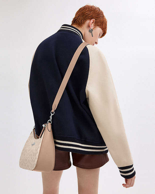 Reversible Strap In Signature Canvas Signature Canvas-Silver-Sand-Taupe Signature Canvas-Silver-Sand-Taupe