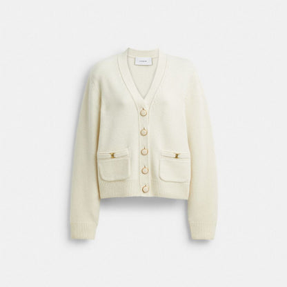 Coach Heritage C Cardigan White