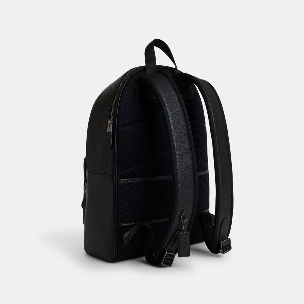 West Backpack Pebbled Leather-Gunmetal-Black Pebbled Leather-Gunmetal-Black