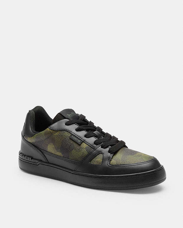 Clip Court Sneaker With Camo Print Camo - Black Camo - Black