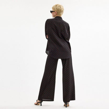 Coach Apple Dot Pants Black Red